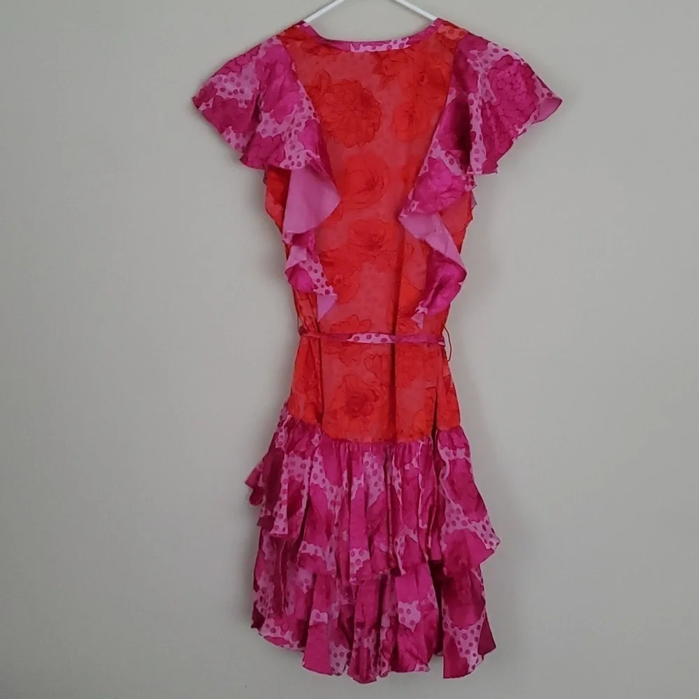 Le Superbe Aurora Flora Lil Flirt Ruffled Mini Dress - size 6 - NWT - Picture 9 of 16